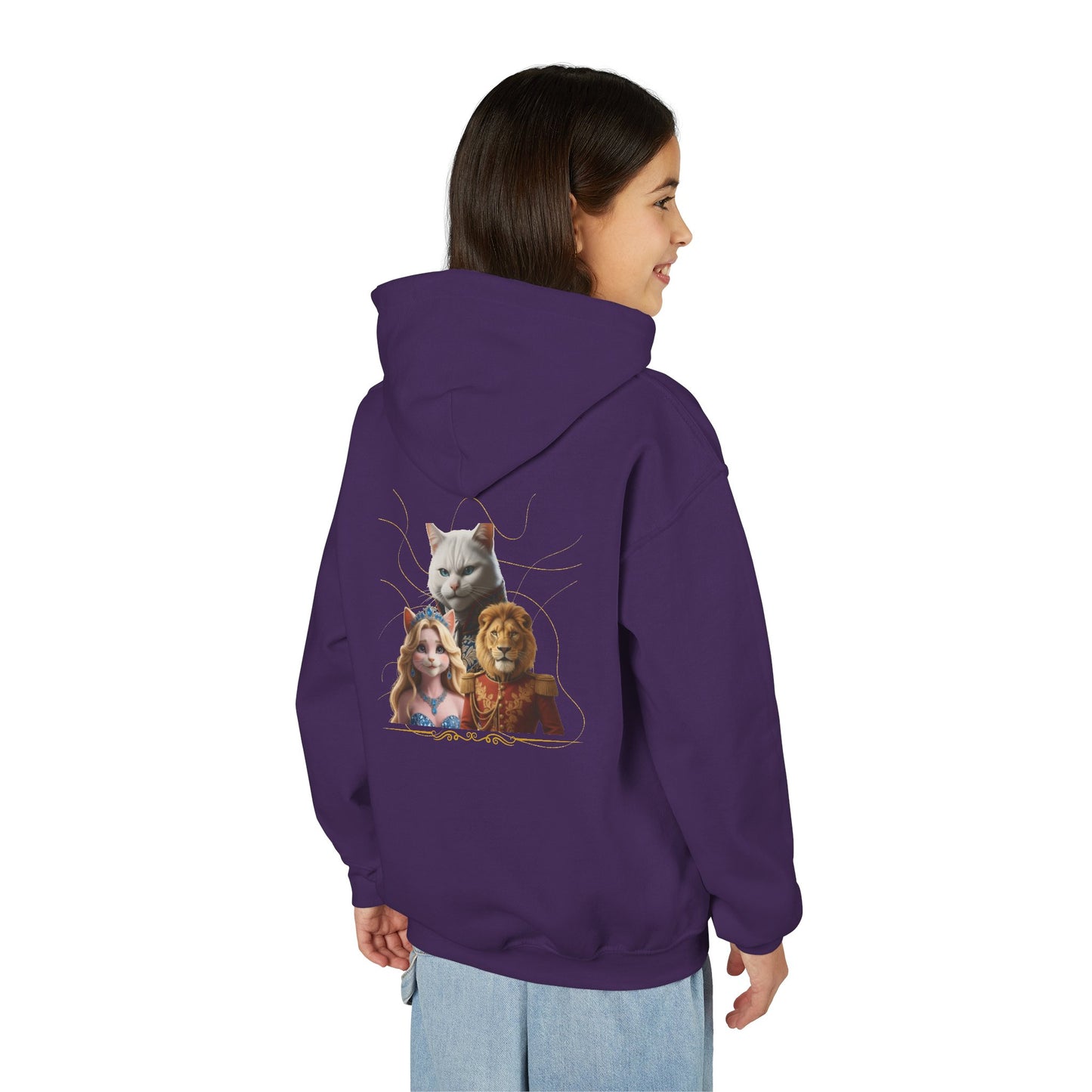Hooded Sweatshirt: Pretended Kitten - Leo, Stefan and Aurora