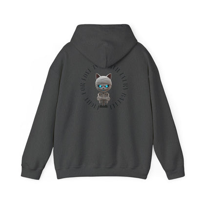 Cute Mummy Cat Skeleton Hoodie— "Fight For Love Is Worth Every Battle"