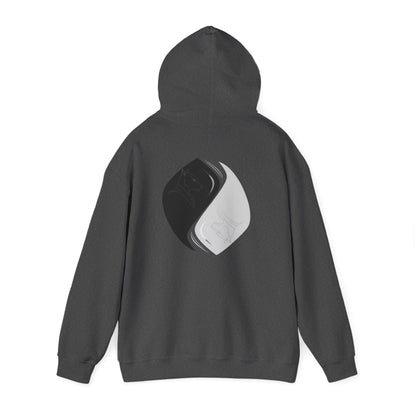 Black & White Cat Spirit — Unisex Heavy Blend Hoodie