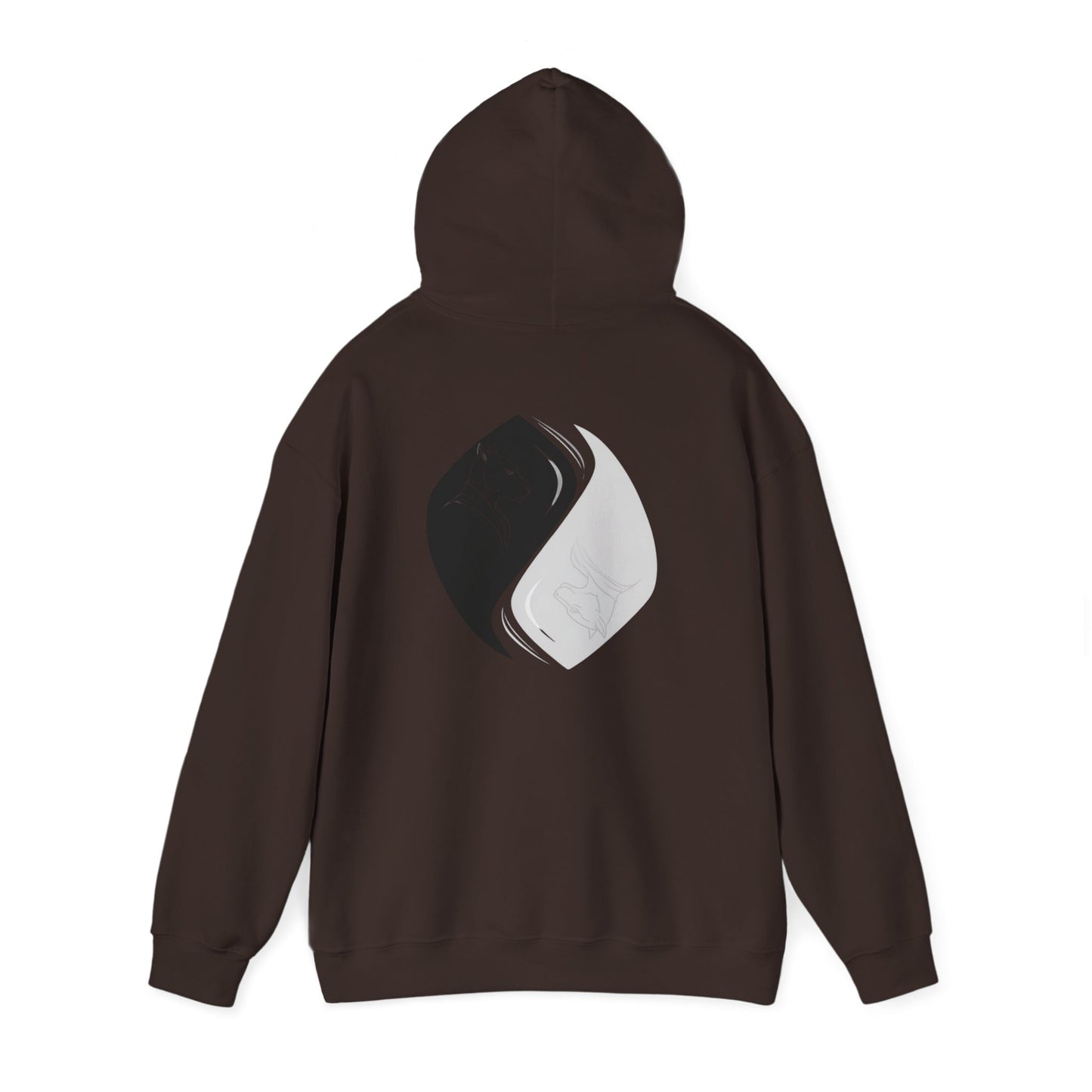 Black & White Cat Spirit — Unisex Heavy Blend Hoodie