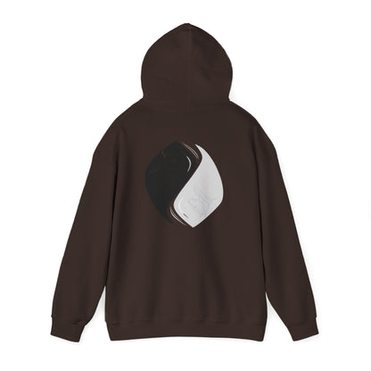 Black & White Cat Spirit — Unisex Heavy Blend Hoodie