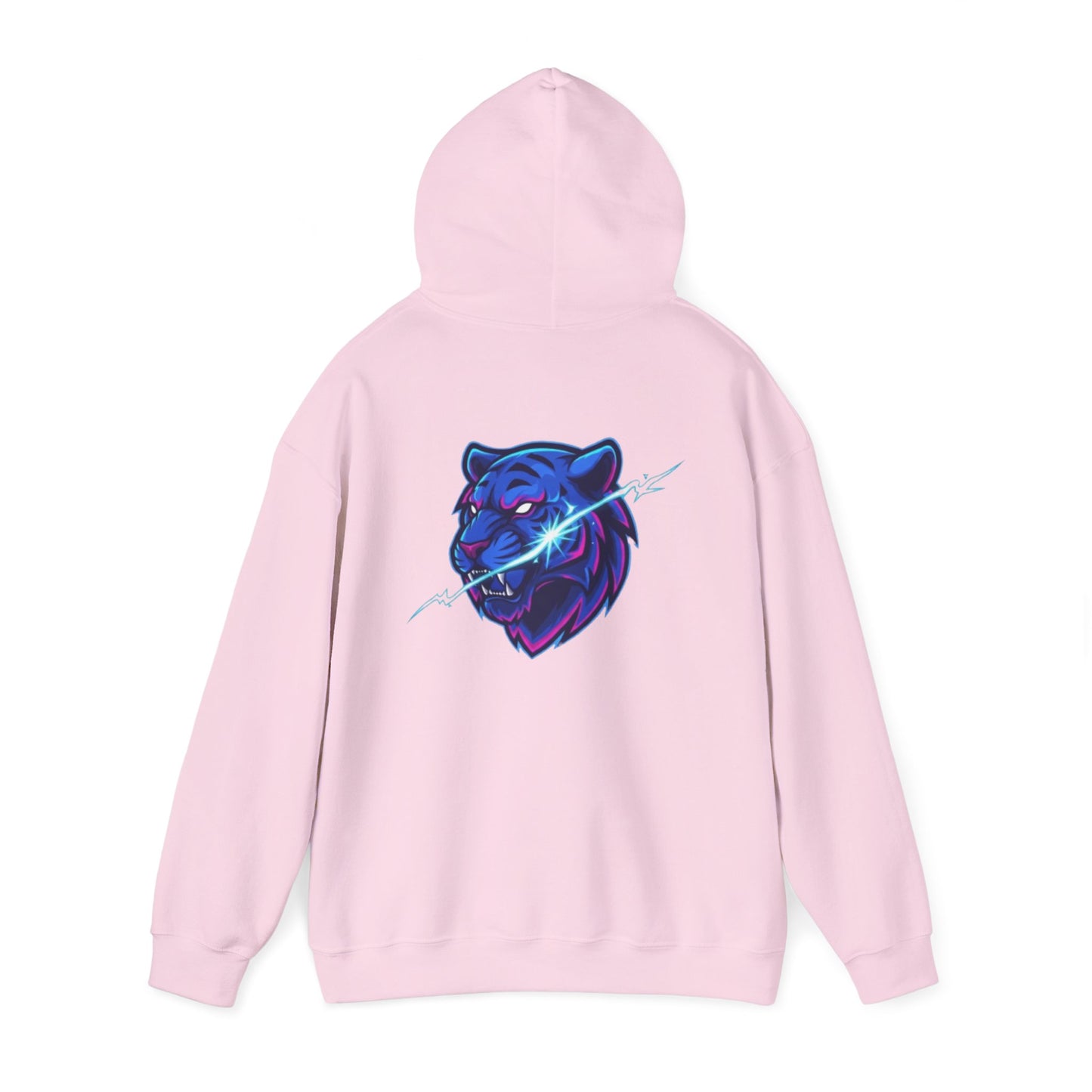 Neon Lightning Tiger Spiral Hoodie — Ruled Journal for Students & Gamers