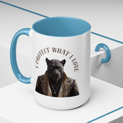 Accent Coffee Mug (11, 15oz) | Damon : I Protect What I Love