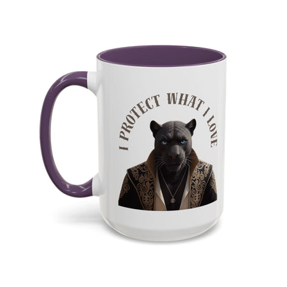 Accent Coffee Mug (11, 15oz) | Damon : I Protect What I Love