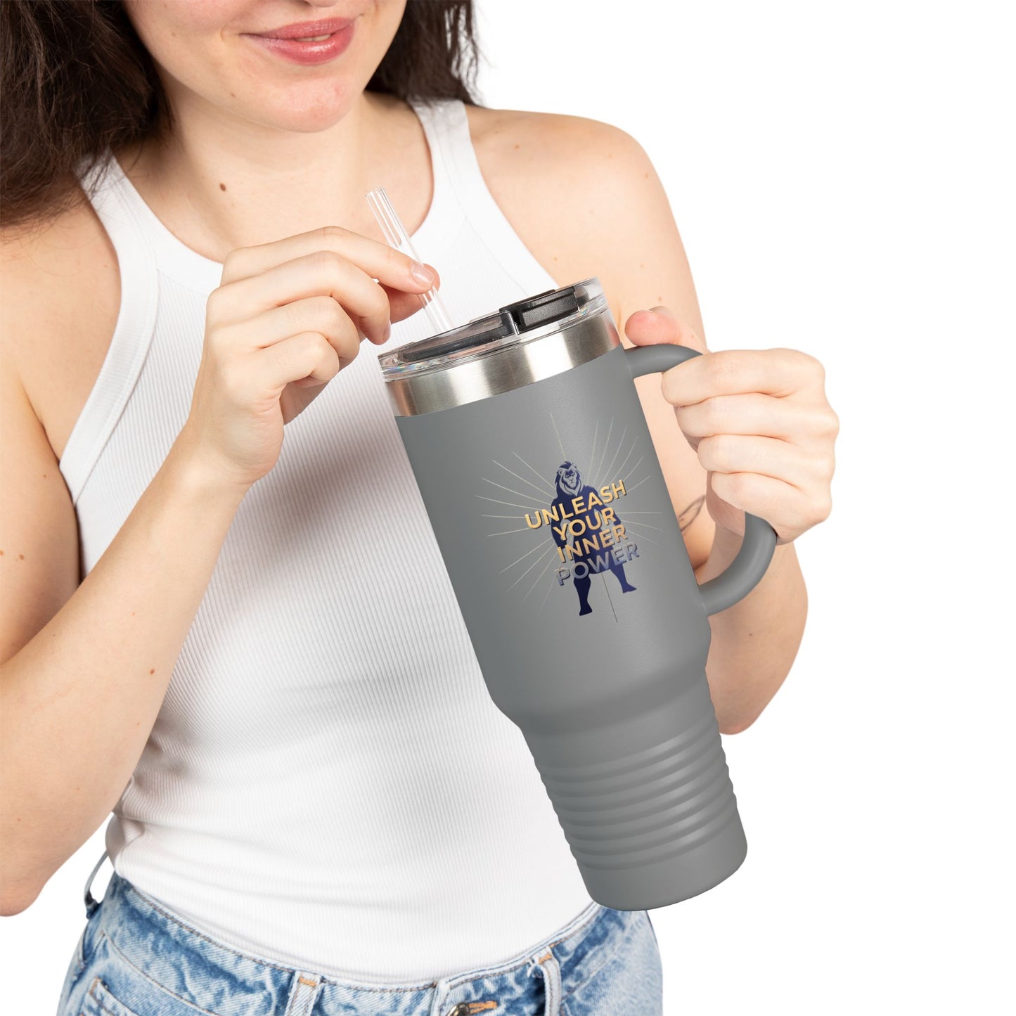 40oz Insulated Travel Mug — “Unleash Your Inner Power”