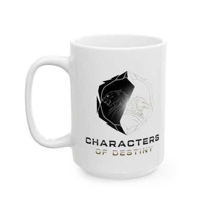 Ceramic Mug, (11oz, 15oz) | Characters of Destiny: Shadow & Light Emblem