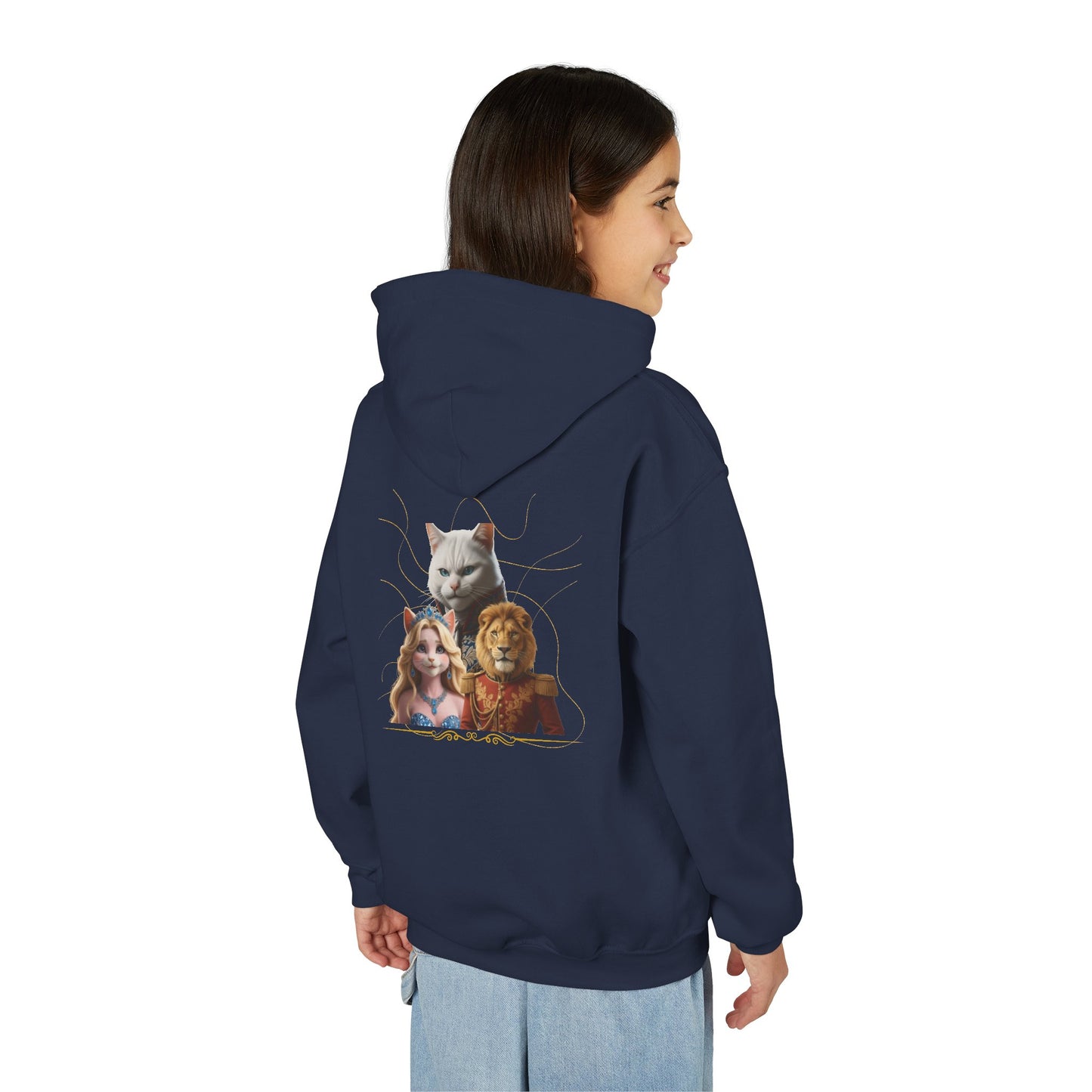 Hooded Sweatshirt: Pretended Kitten - Leo, Stefan and Aurora
