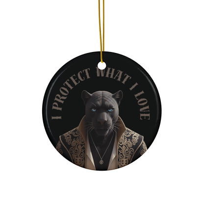 Black Ceramic Ornament | Damon : I Protect What I Love