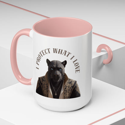 Accent Coffee Mug (11, 15oz) | Damon : I Protect What I Love