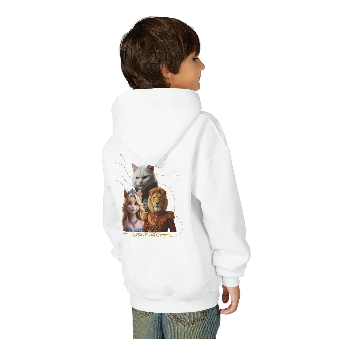 Hooded Sweatshirt: Pretended Kitten - Leo, Stefan and Aurora