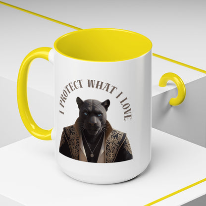 Accent Coffee Mug (11, 15oz) | Damon : I Protect What I Love