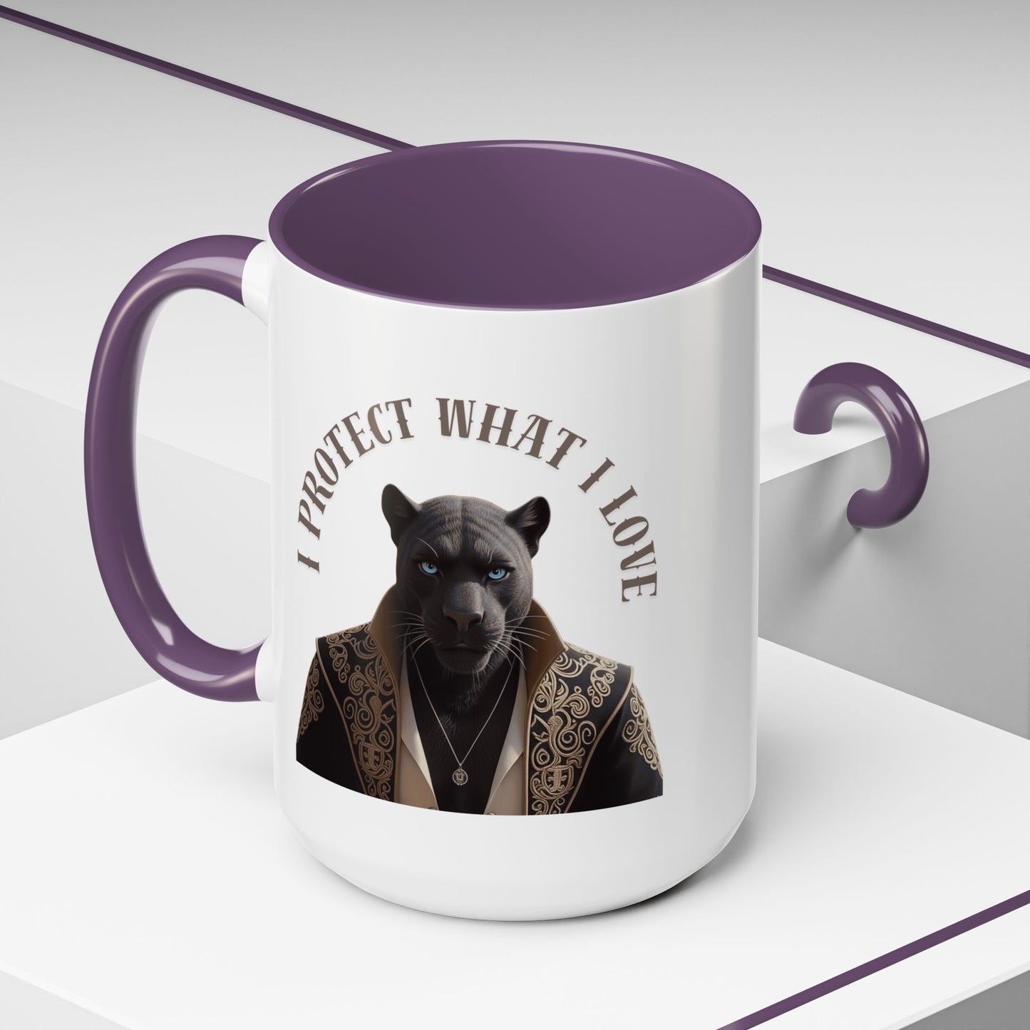 Accent Coffee Mug (11, 15oz) | Damon : I Protect What I Love