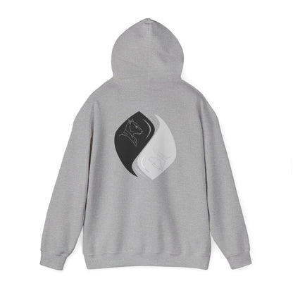 Black & White Cat Spirit — Unisex Heavy Blend Hoodie