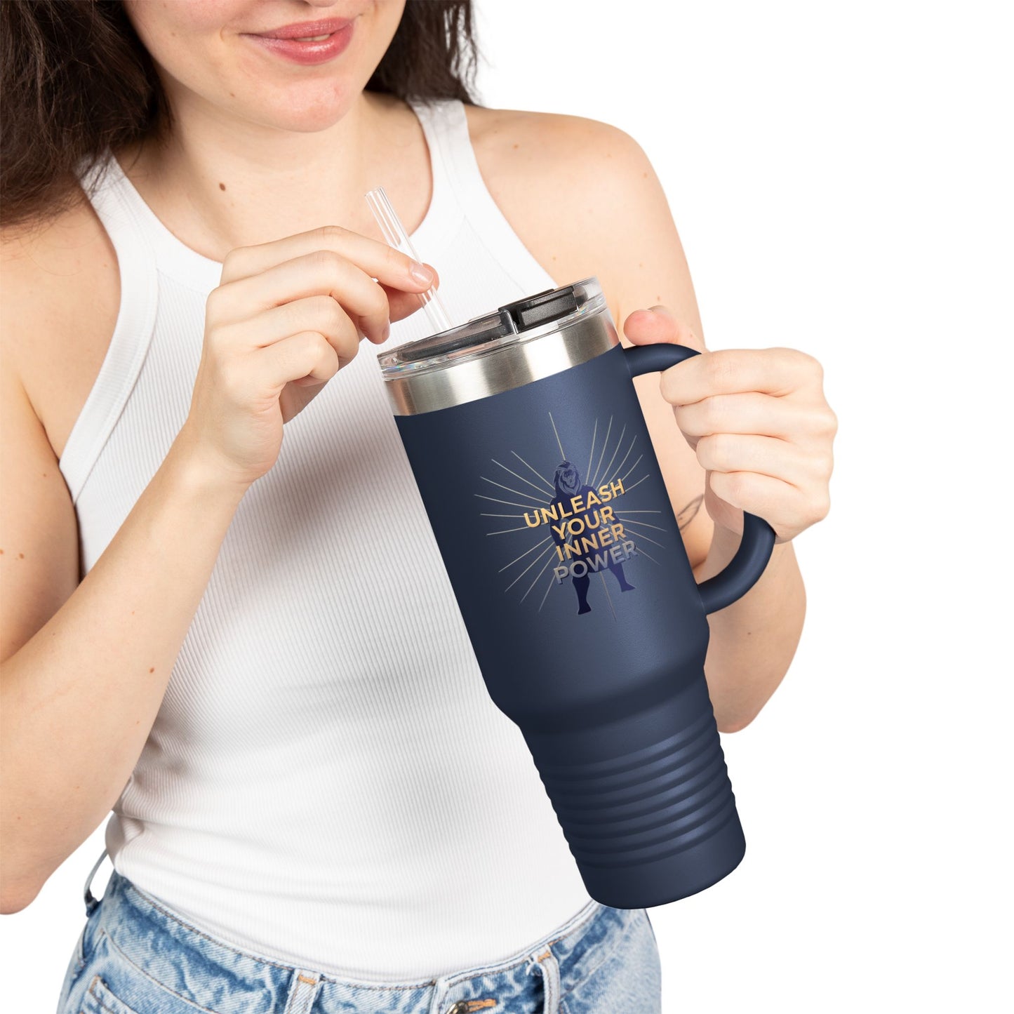 40oz Insulated Travel Mug — “Unleash Your Inner Power”