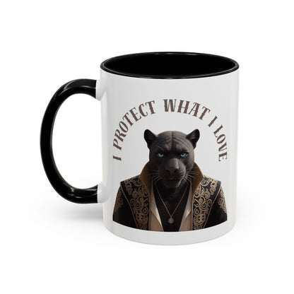 Accent Coffee Mug (11, 15oz) | Damon : I Protect What I Love