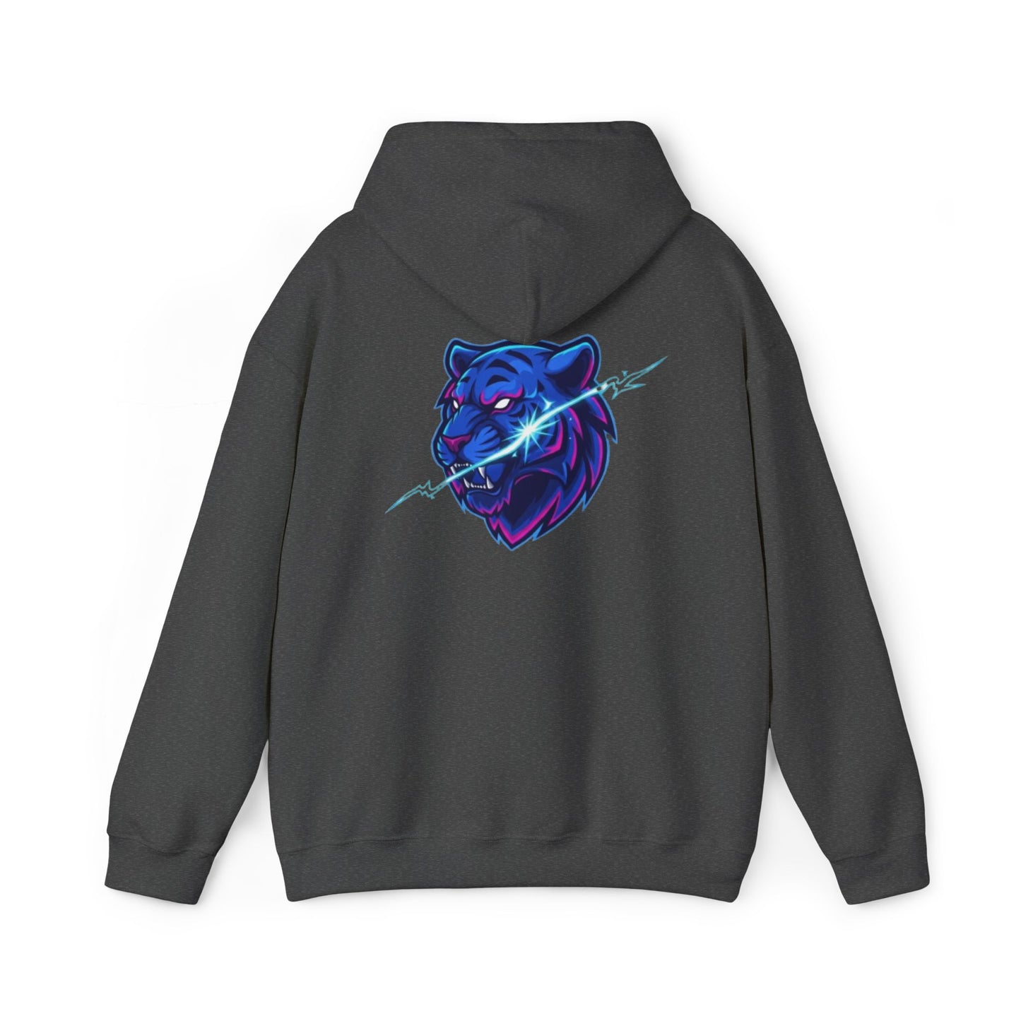 Neon Lightning Tiger Spiral Hoodie — Ruled Journal for Students & Gamers