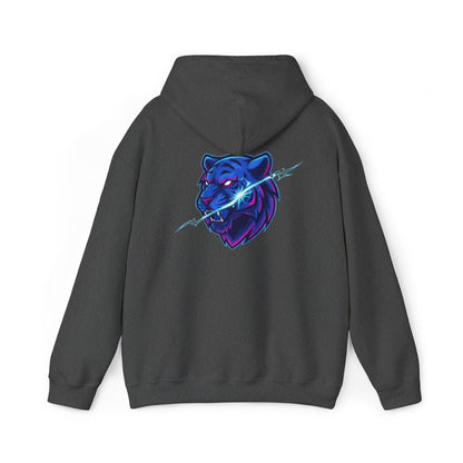 Neon Lightning Tiger Spiral Hoodie — Ruled Journal for Students & Gamers