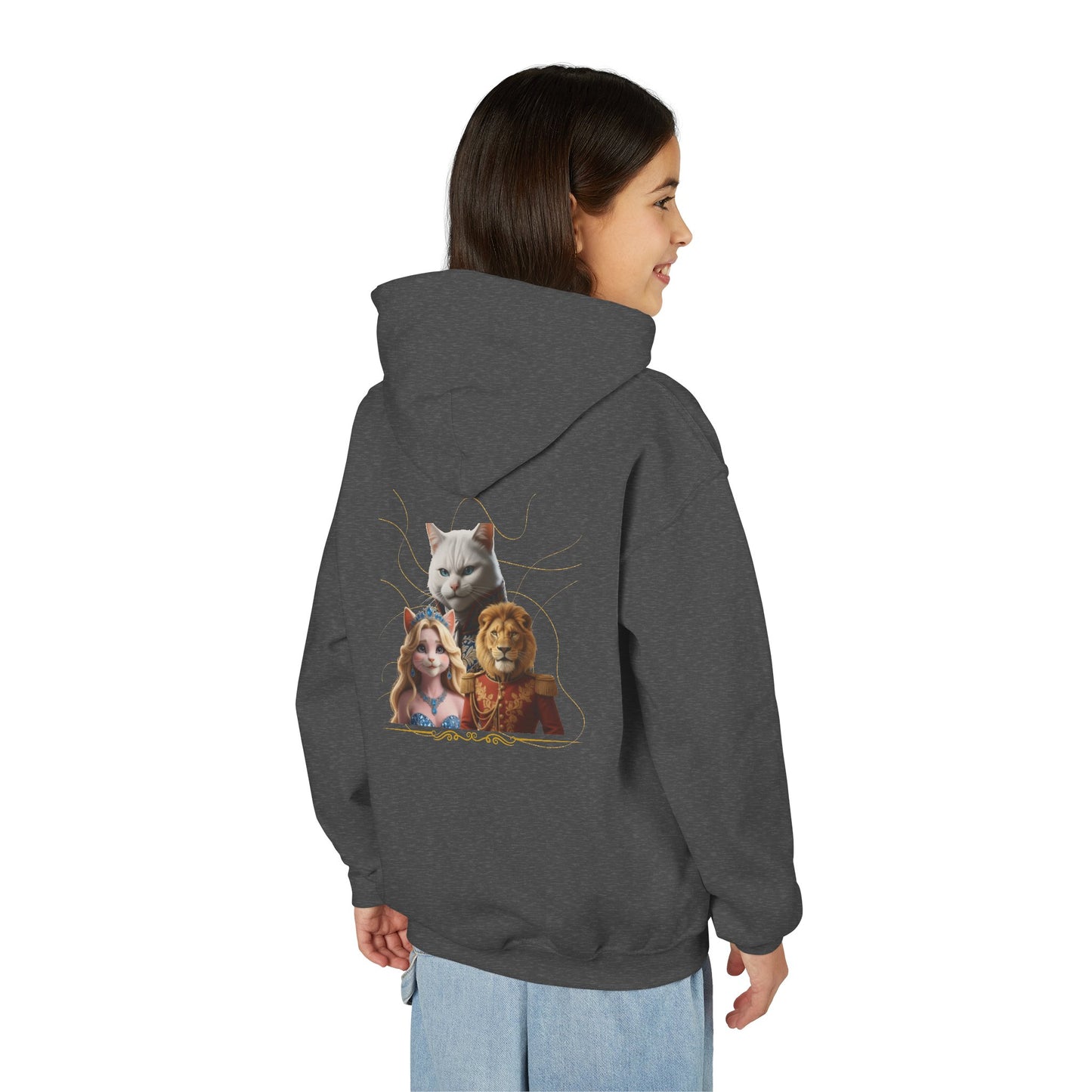 Hooded Sweatshirt: Pretended Kitten - Leo, Stefan and Aurora