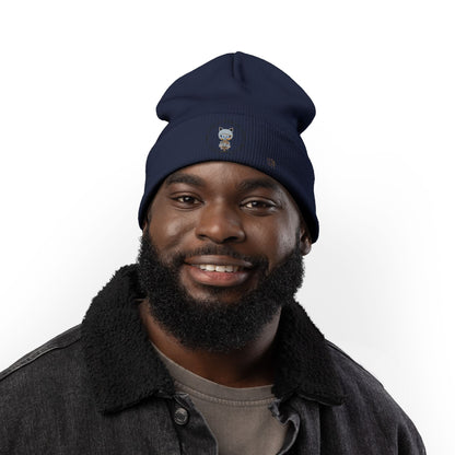 Cute Mummy Cat Skeleton Knit Beanie — "Fight For Love Is Worth Every Battle"