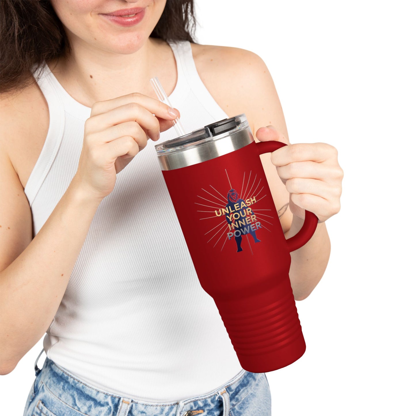 40oz Insulated Travel Mug — “Unleash Your Inner Power”