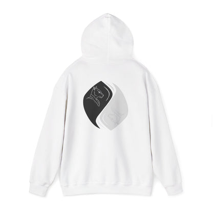 Black & White Cat Spirit — Unisex Heavy Blend Hoodie