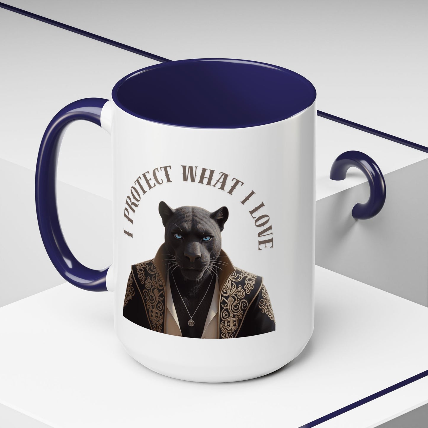 Accent Coffee Mug (11, 15oz) | Damon : I Protect What I Love