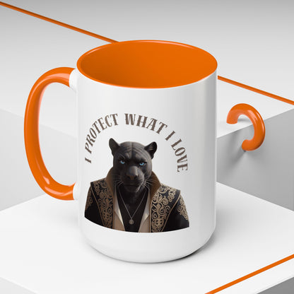 Accent Coffee Mug (11, 15oz) | Damon : I Protect What I Love