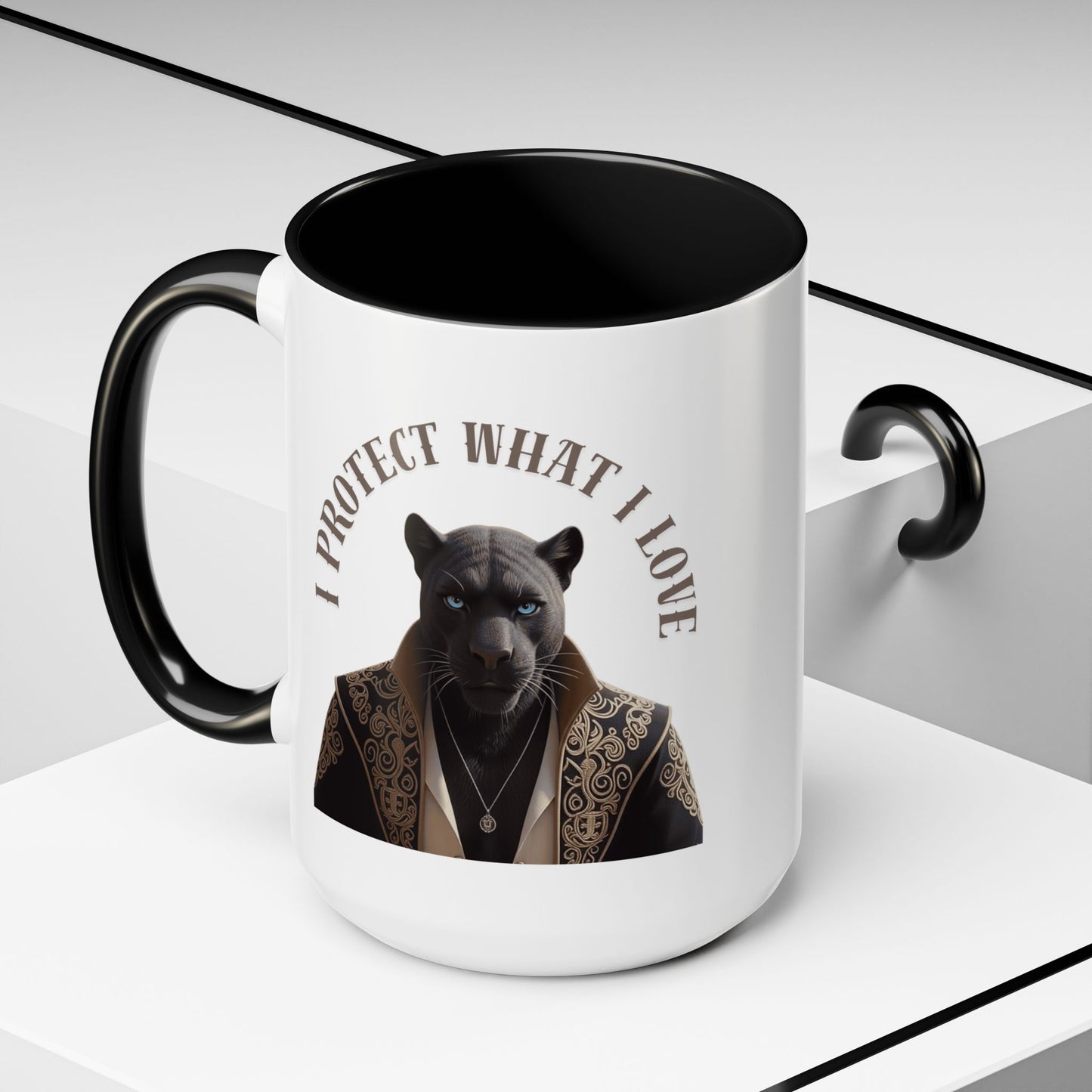 Accent Coffee Mug (11, 15oz) | Damon : I Protect What I Love