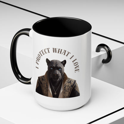 Accent Coffee Mug (11, 15oz) | Damon : I Protect What I Love