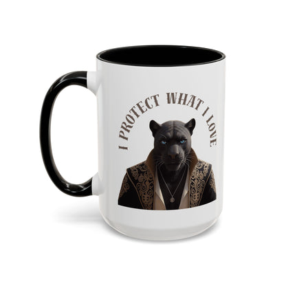 Accent Coffee Mug (11, 15oz) | Damon : I Protect What I Love
