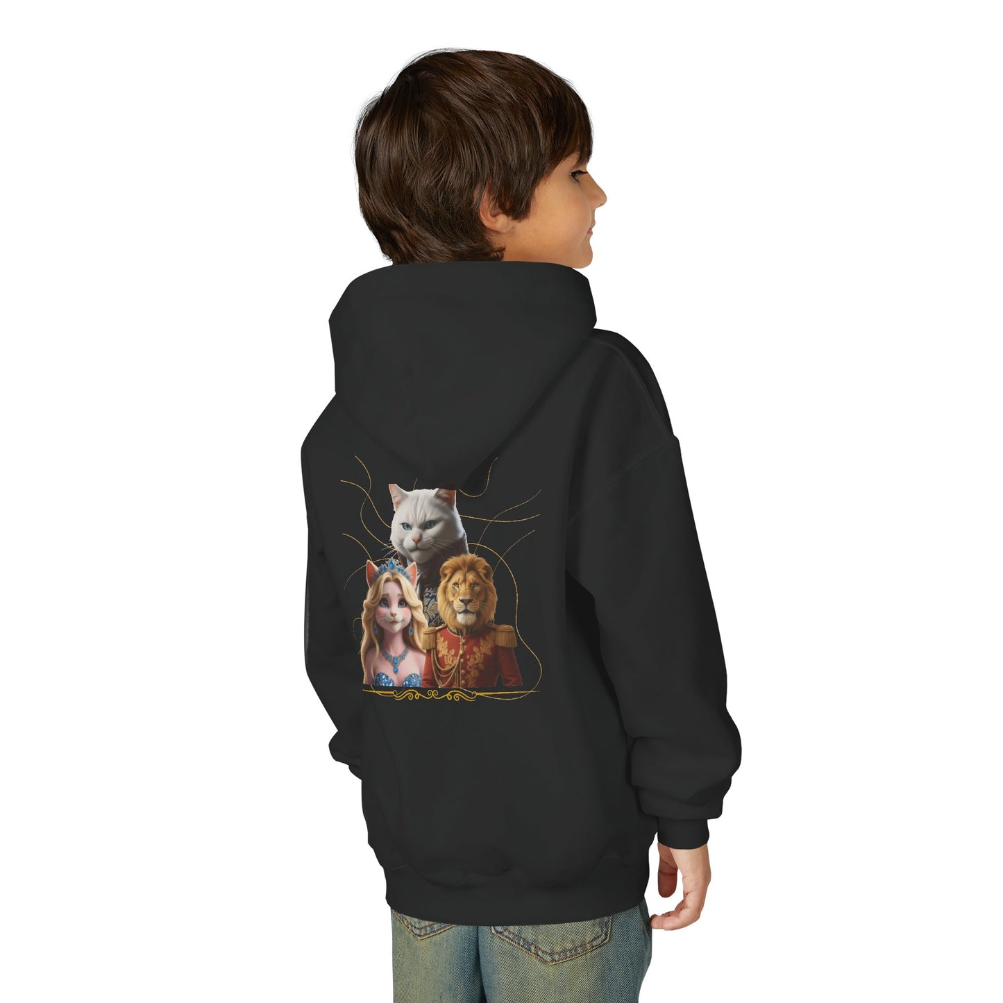 Hooded Sweatshirt: Pretended Kitten - Leo, Stefan and Aurora