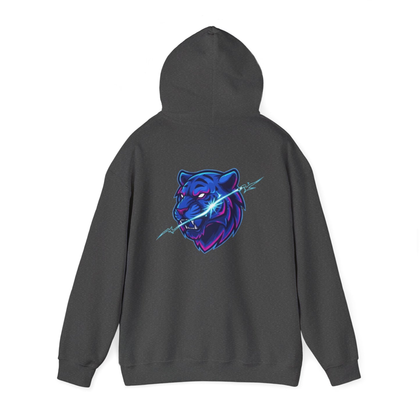 Neon Lightning Tiger Spiral Hoodie — Ruled Journal for Students & Gamers