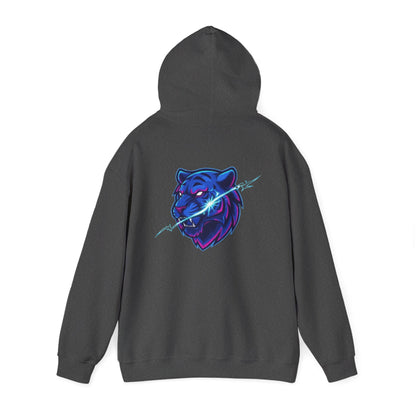 Neon Lightning Tiger Spiral Hoodie — Ruled Journal for Students & Gamers