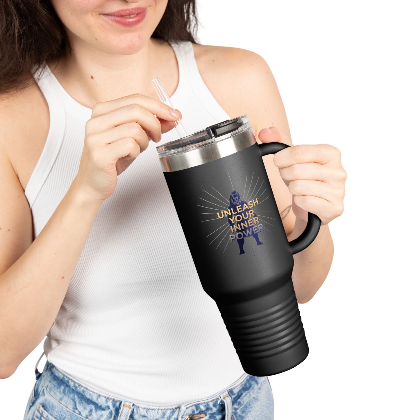 40oz Insulated Travel Mug — “Unleash Your Inner Power”