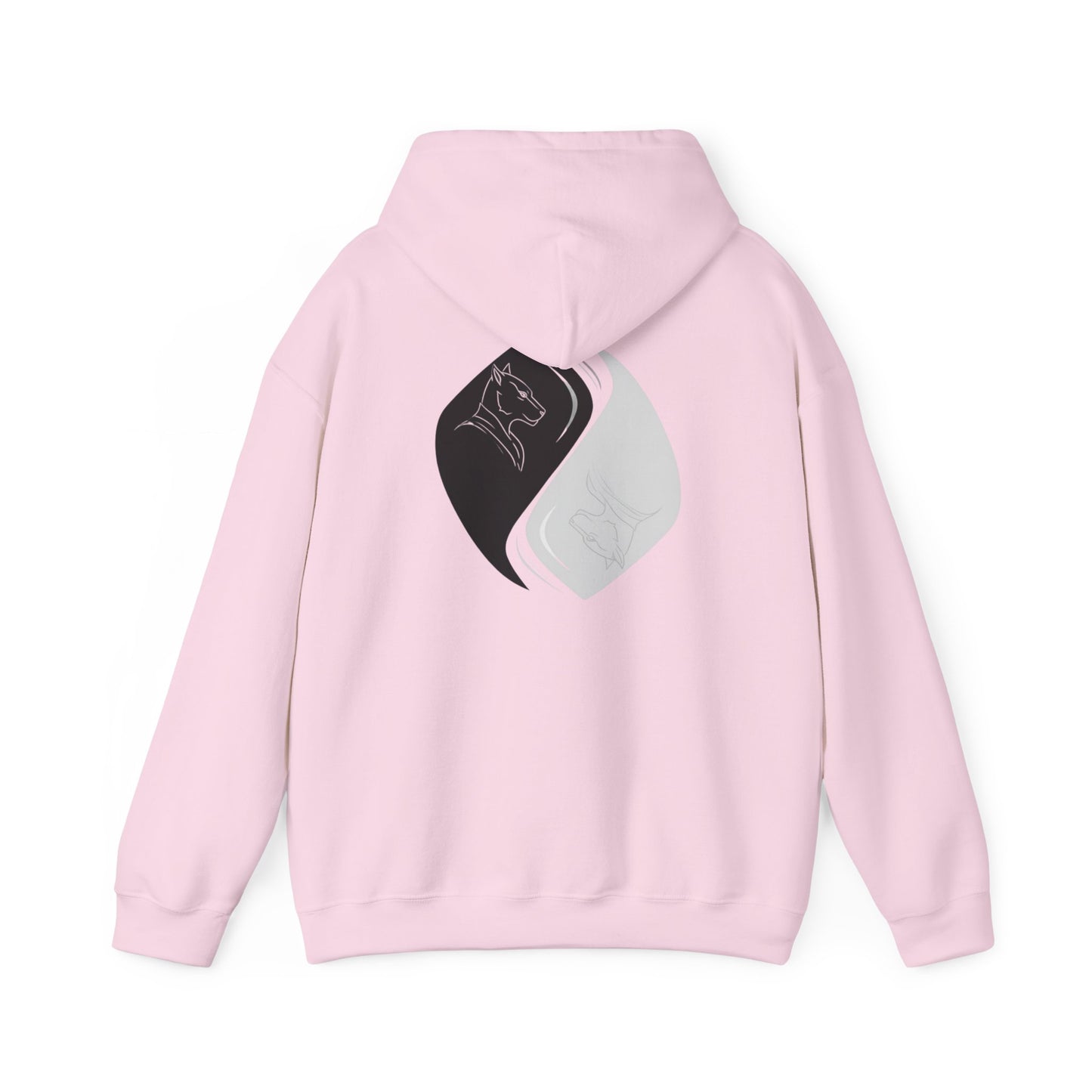 Black & White Cat Spirit — Unisex Heavy Blend Hoodie