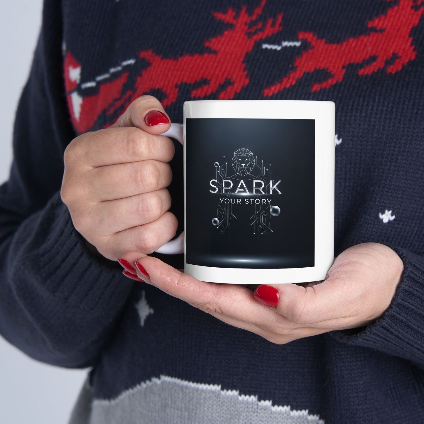 Spark Your Story | Ceramic Mug, (11oz, 15oz)