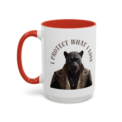 Accent Coffee Mug (11, 15oz) | Damon : I Protect What I Love