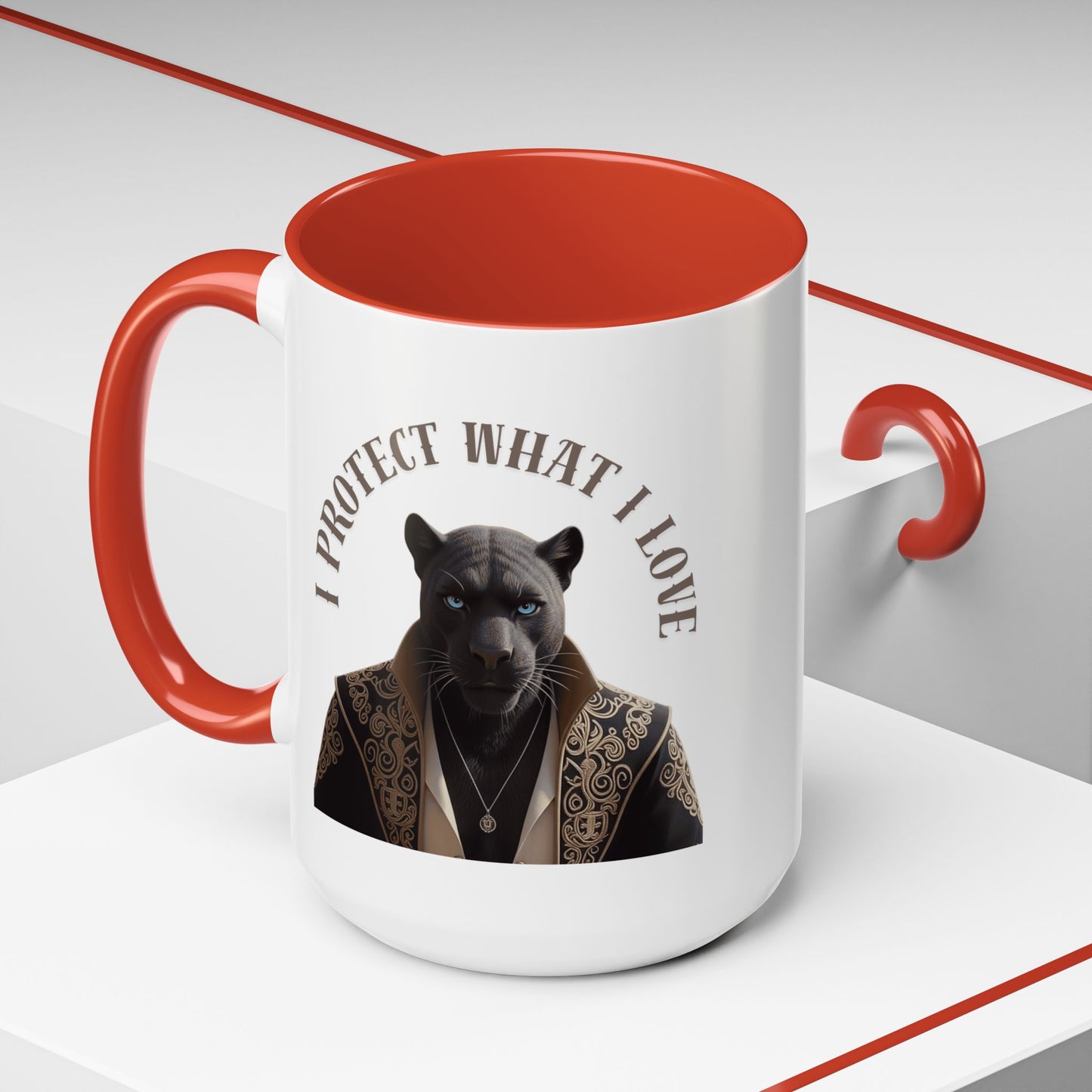 Accent Coffee Mug (11, 15oz) | Damon : I Protect What I Love