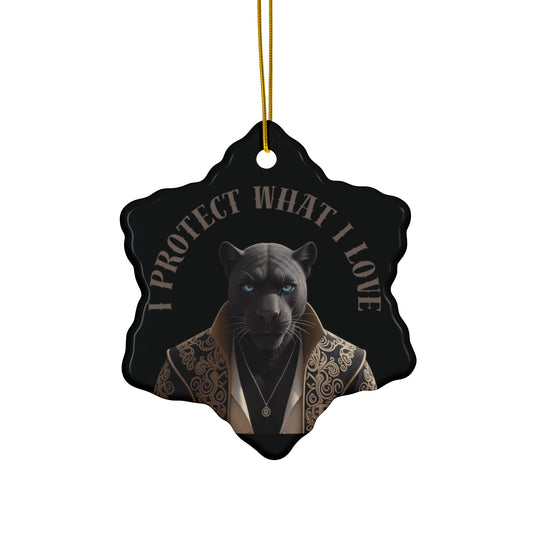 Black Ceramic Ornament | Damon : I Protect What I Love