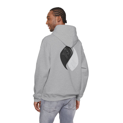 Black & White Cat Spirit — Unisex Heavy Blend Hoodie