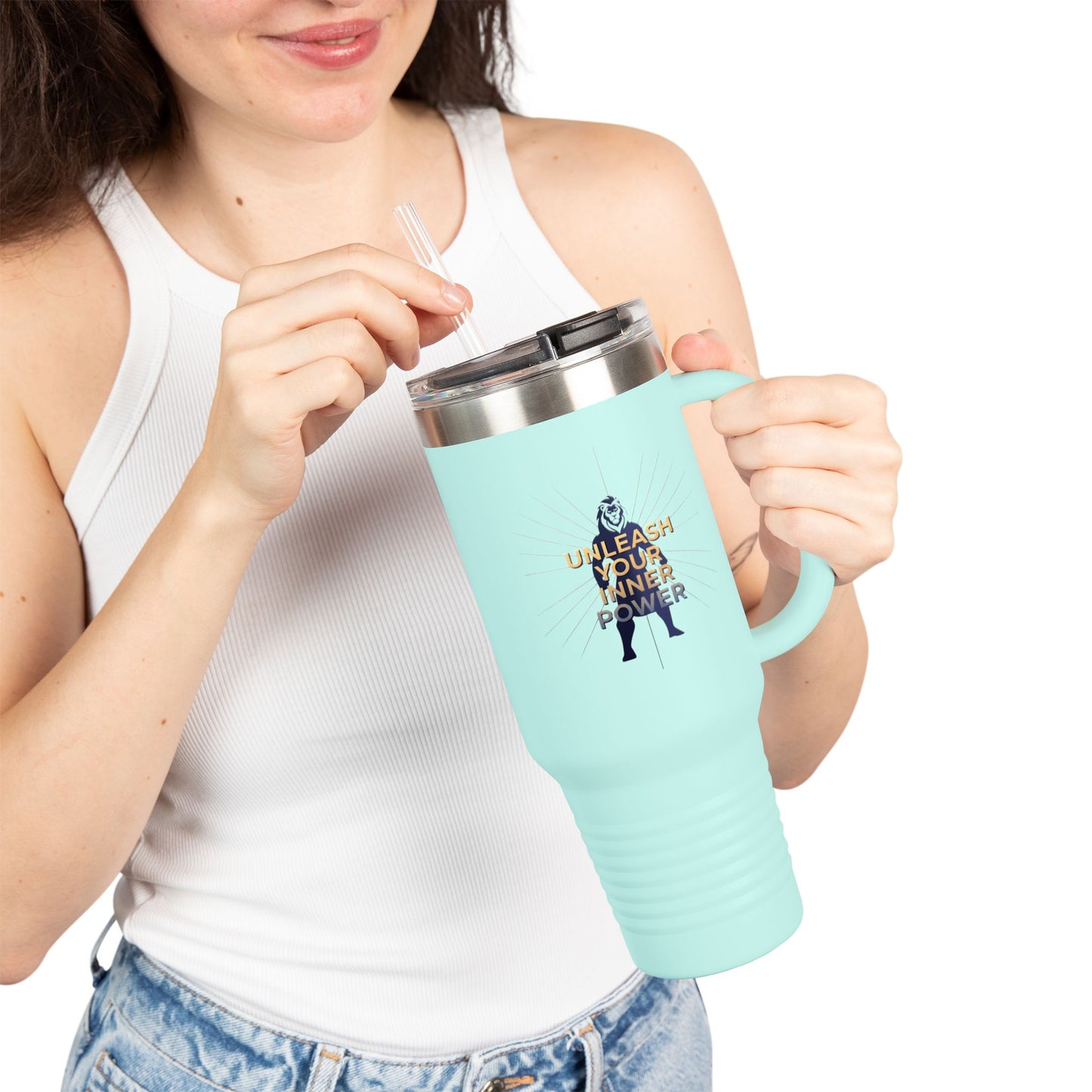 40oz Insulated Travel Mug — “Unleash Your Inner Power”