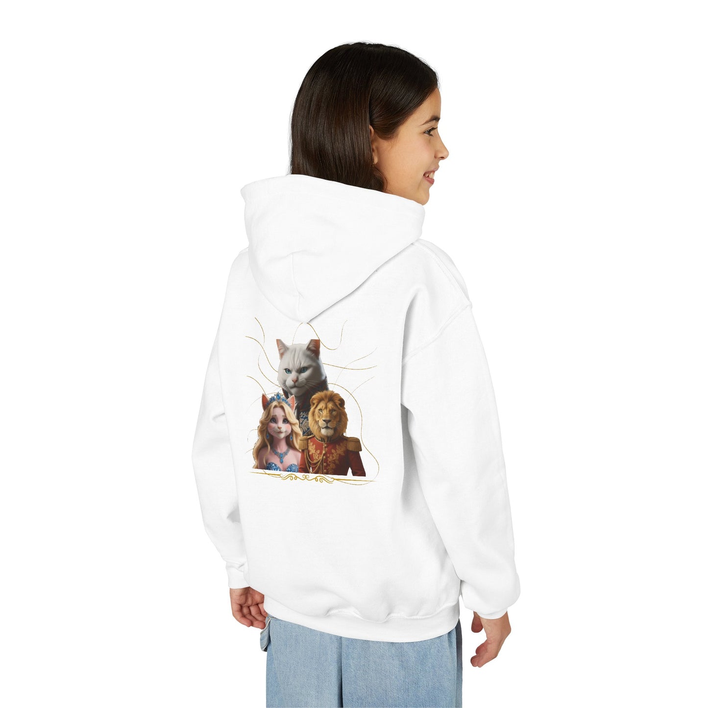 Hooded Sweatshirt: Pretended Kitten - Leo, Stefan and Aurora