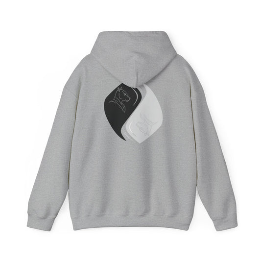 Black & White Cat Spirit — Unisex Heavy Blend Hoodie